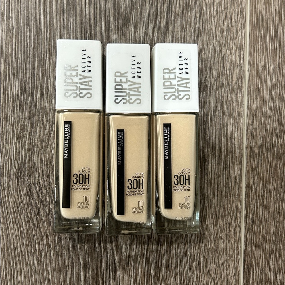 LAST SET 3X Maybelline Super Stay Foundation - Porcelain #110 ( FIRM PRICE )